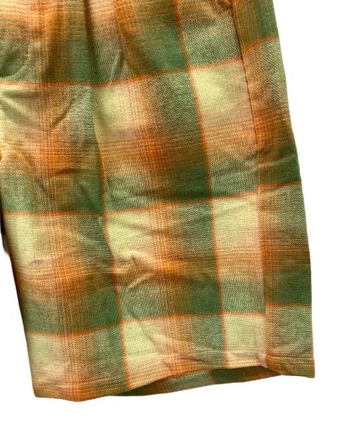 sttusy（ステューシー）sttusy (ステューシー) DORIS PLAID BAGGY SHORT イエロー×グリーン サイズ:3の古着・服飾アイテム