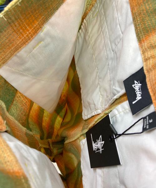 sttusy（ステューシー）sttusy (ステューシー) DORIS PLAID BAGGY SHORT イエロー×グリーン サイズ:3の古着・服飾アイテム