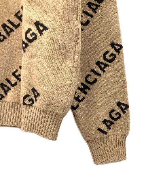 BALENCIAGA（バレンシアガ）BALENCIAGA (バレンシアガ) ロゴニット ブラウン×ブラック サイズ:Mの古着・服飾アイテム