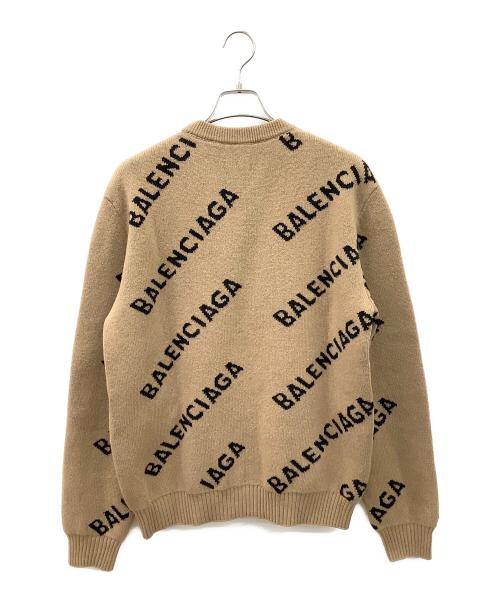 BALENCIAGA（バレンシアガ）BALENCIAGA (バレンシアガ) ロゴニット ブラウン×ブラック サイズ:Mの古着・服飾アイテム