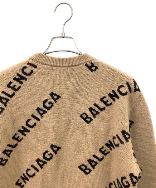 BALENCIAGA（バレンシアガ）BALENCIAGA (バレンシアガ) ロゴニット ブラウン×ブラック サイズ:Mの古着・服飾アイテム