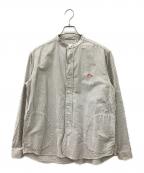 DANTONダントン）の古着「バンドカラーシャツ」｜ホワイト×グレー