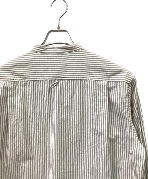 DANTON（ダントン）DANTON (ダントン) バンドカラーシャツ ホワイト×グレー サイズ:42の古着・服飾アイテム