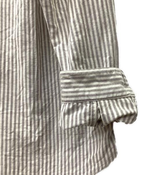 DANTON（ダントン）DANTON (ダントン) バンドカラーシャツ ホワイト×グレー サイズ:42の古着・服飾アイテム