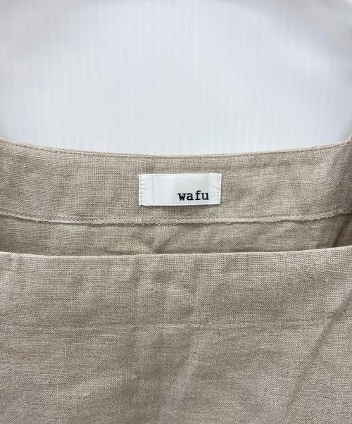 wafu（ワフー）wafu (ワフー) リネンワンピース ベージュ サイズ:不明の古着・服飾アイテム