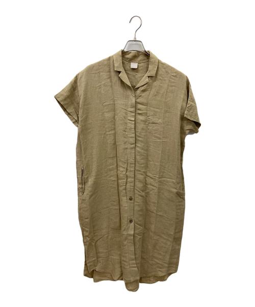 TSUHARU by samansa Mos2（ツハル バイ サマンサモスモス）TSUHARU by Samansa Mos2 (ツハル バイ サマンサモスモス) シャツワンピース ベージュ サイズ:FREEの古着・服飾アイテム