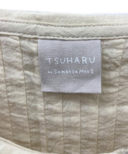 TSUHARU by samansa Mos2（ツハル バイ サマンサモスモス）TSUHARU by samansa Mos2 (ツハル バイ サマンサモスモス) ブラウスワンピース ベージュ サイズ:FREEの古着・服飾アイテム