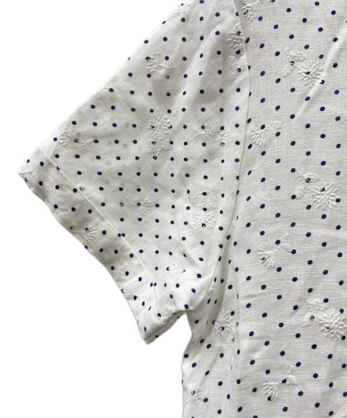 TSUHARU by samansa Mos2（ツハル バイ サマンサモスモス）TSUHARU by samansa Mos2 (ツハル バイ サマンサモスモス) シャツワンピース ホワイト×ブルー サイズ:FREEの古着・服飾アイテム