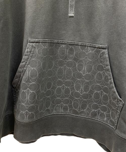 COACH（コーチ）COACH (コーチ) プルオーバーパーカー ブラック サイズ:Lの古着・服飾アイテム