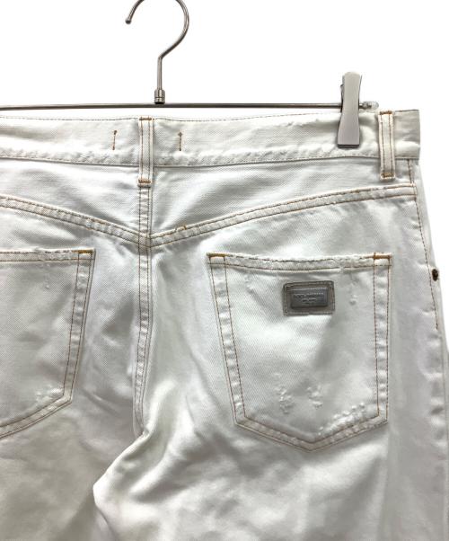 DOLCE & GABBANA（ドルチェ＆ガッバーナ）DOLCE & GABBANA (ドルチェ＆ガッバーナ) デニムパンツ ホワイト サイズ:48の古着・服飾アイテム
