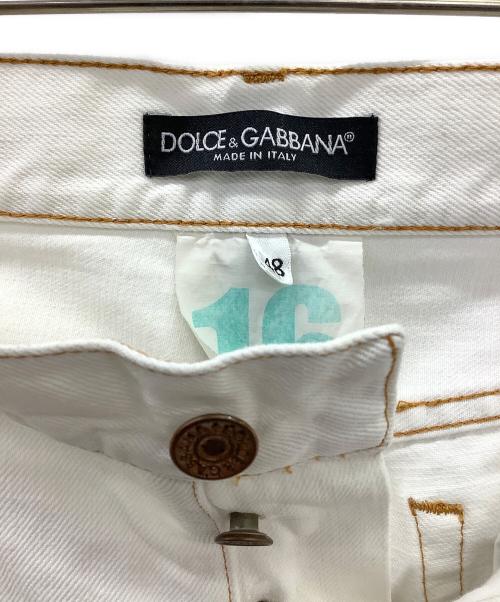 DOLCE & GABBANA（ドルチェ＆ガッバーナ）DOLCE & GABBANA (ドルチェ＆ガッバーナ) デニムパンツ ホワイト サイズ:48の古着・服飾アイテム