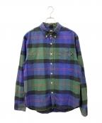 stussyステューシー）の古着「ボタンダウンシャツ」｜ブルー×グリーン