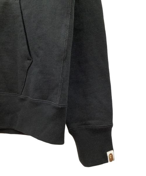 A BATHING APE（ア ベイシング エイプ）A BATHING APE (ア ベイシング エイプ) SOUVENIR FULL ZIP HOODIE ブラック×ベージュ サイズ:Sの古着・服飾アイテム