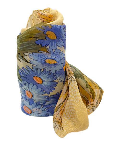 HERMES（エルメス）HERMES (エルメス) 大判シルクスカーフ イエローの古着・服飾アイテム