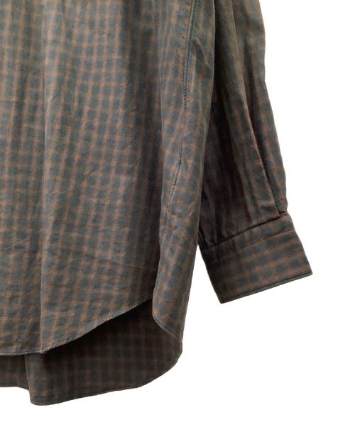 FUJITO（フジト）FUJITO (フジト) チェックシャツ ブラウン サイズ:Mの古着・服飾アイテム