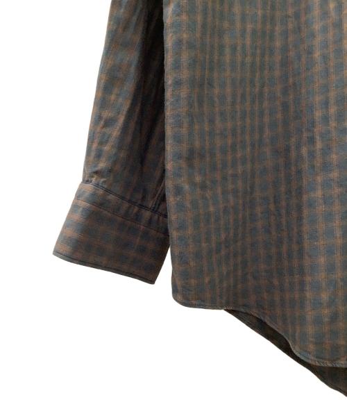 FUJITO（フジト）FUJITO (フジト) チェックシャツ ブラウン サイズ:Mの古着・服飾アイテム