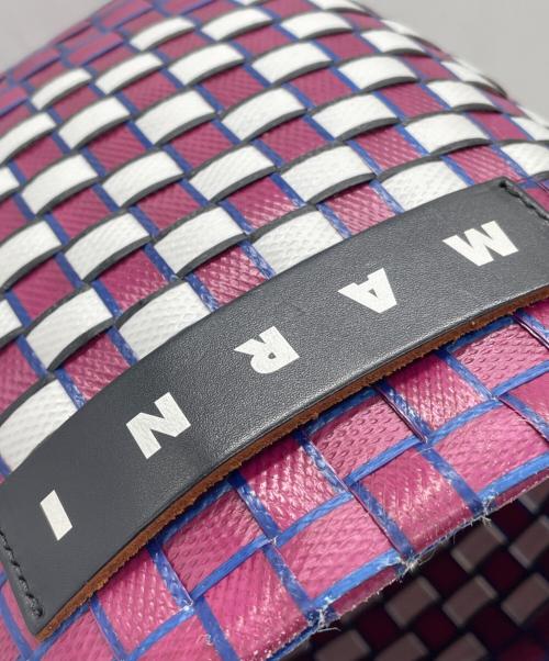 MARNI（マルニ）MARNI (マルニ) ポッドバッグ パープル×ホワイトの古着・服飾アイテム