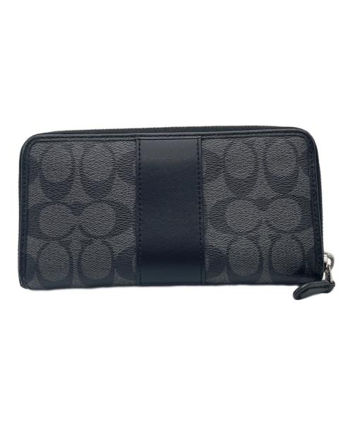 COACH（コーチ）COACH (コーチ) ラウンドファスナー長財布 ブラックの古着・服飾アイテム