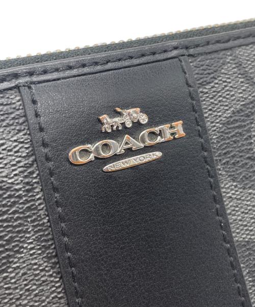 COACH（コーチ）COACH (コーチ) ラウンドファスナー長財布 ブラックの古着・服飾アイテム