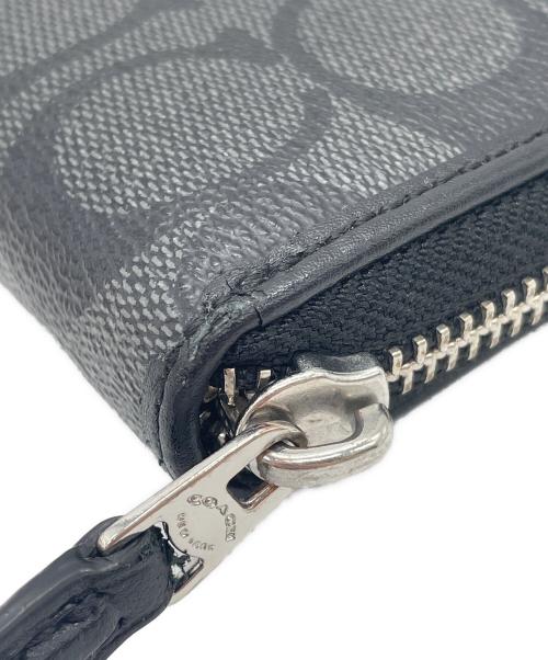 COACH（コーチ）COACH (コーチ) ラウンドファスナー長財布 ブラックの古着・服飾アイテム