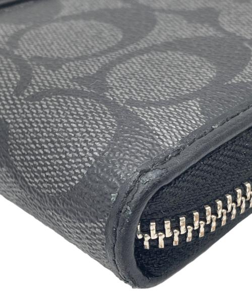 COACH（コーチ）COACH (コーチ) ラウンドファスナー長財布 ブラックの古着・服飾アイテム