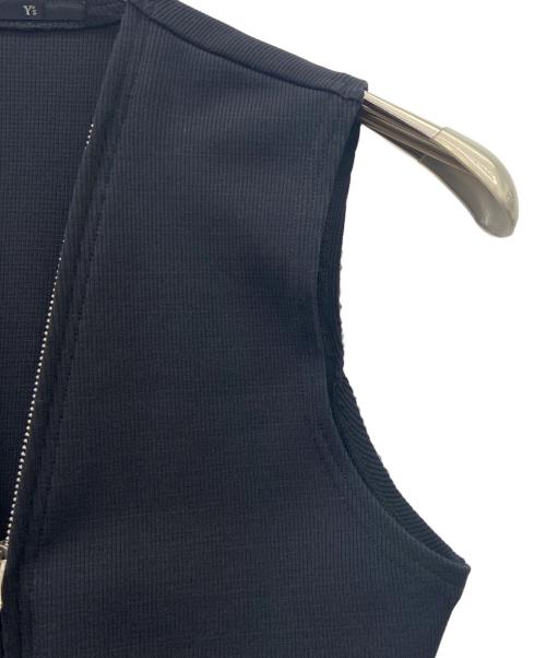 Y's（ワイズ）Y's (ワイズ) ノースリーブジップアップニット ブラック サイズ:不明（実寸サイズ参照）の古着・服飾アイテム