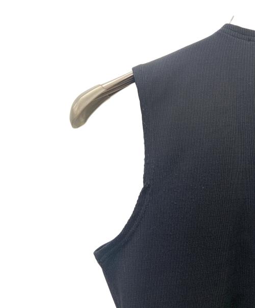 Y's（ワイズ）Y's (ワイズ) ノースリーブジップアップニット ブラック サイズ:不明（実寸サイズ参照）の古着・服飾アイテム