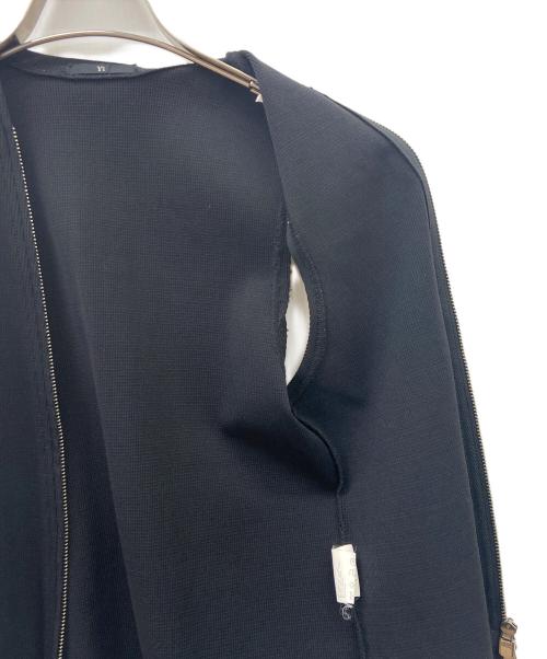 Y's（ワイズ）Y's (ワイズ) ノースリーブジップアップニット ブラック サイズ:不明（実寸サイズ参照）の古着・服飾アイテム