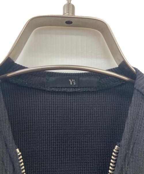 Y's（ワイズ）Y's (ワイズ) ノースリーブジップアップニット ブラック サイズ:不明（実寸サイズ参照）の古着・服飾アイテム