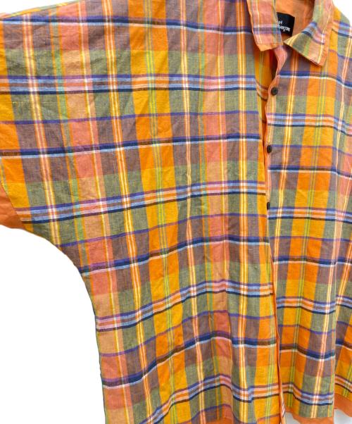 tricot COMME des GARCONS（トリココムデギャルソン）tricot COMME des GARCONS (トリココムデギャルソン) ダブルフェイスチェックシャツ オレンジ×ネイビー サイズ:-の古着・服飾アイテム