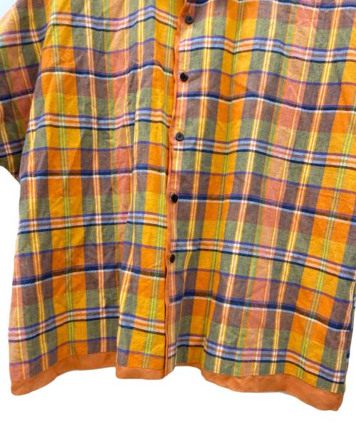 tricot COMME des GARCONS（トリココムデギャルソン）tricot COMME des GARCONS (トリココムデギャルソン) ダブルフェイスチェックシャツ オレンジ×ネイビー サイズ:-の古着・服飾アイテム