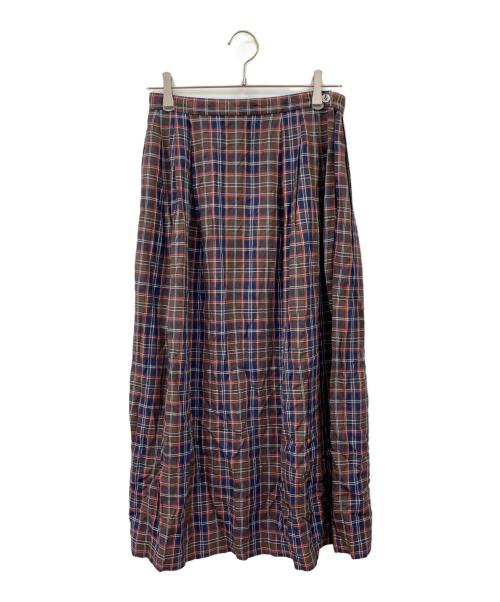tricot COMME des GARCONS（トリココムデギャルソン）tricot COMME des GARCONS (トリココムデギャルソン) チェックスカート ブラウン サイズ:Mの古着・服飾アイテム