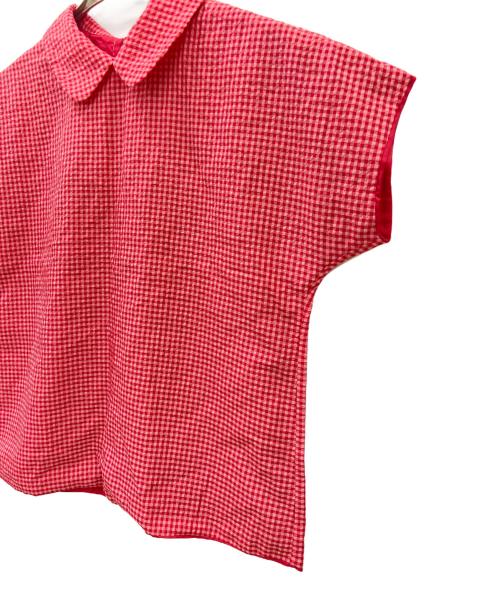 tricot COMME des GARCONS（トリココムデギャルソン）tricot COMME des GARCONS (トリココムデギャルソン) チェックシャツ レッド×ピンク サイズ:-の古着・服飾アイテム