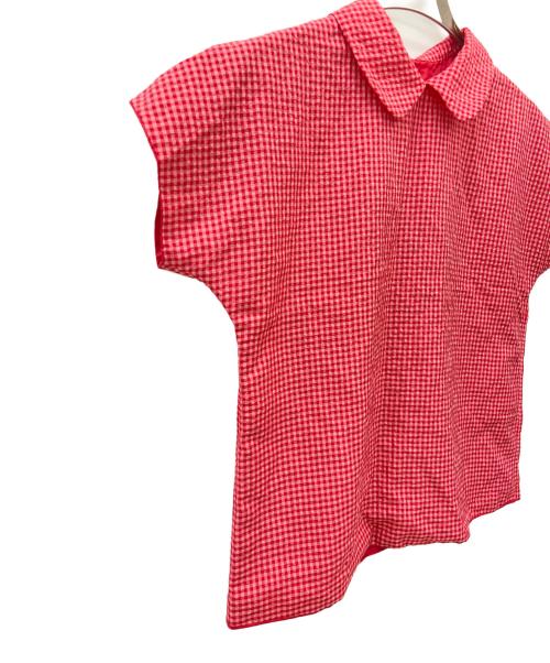 tricot COMME des GARCONS（トリココムデギャルソン）tricot COMME des GARCONS (トリココムデギャルソン) チェックシャツ レッド×ピンク サイズ:-の古着・服飾アイテム