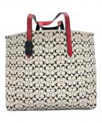 COACHコーチ）の古着「トートバッグ」｜ホワイト×ブラック