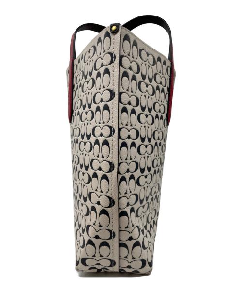 COACH（コーチ）COACH (コーチ) トートバッグ ホワイト×ブラックの古着・服飾アイテム