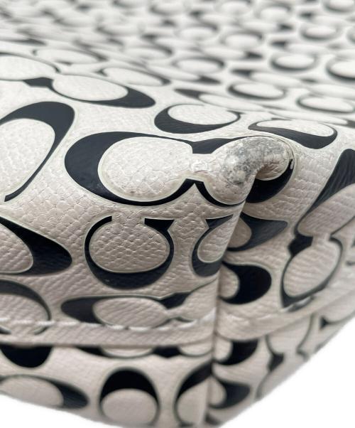 COACH（コーチ）COACH (コーチ) トートバッグ ホワイト×ブラックの古着・服飾アイテム