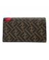 FENDI (フェンディ) 2つ折り財布 ブラウン×ブラック×レッド：25000円