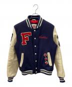 Franklin & Marshallフランクリン＆マーシャル）の古着「スタジャン」｜アイボリー×ネイビー