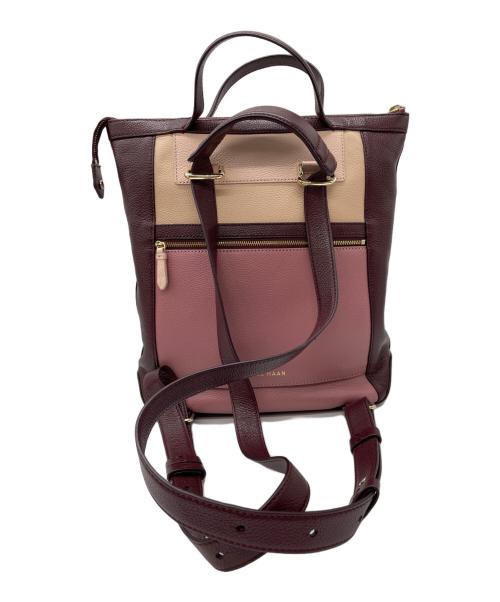 COLE HAAN（コールハーン）COLE HAAN (コールハーン) スモールコンバーチブルリュクスバックパック ボルドー×ピンクの古着・服飾アイテム