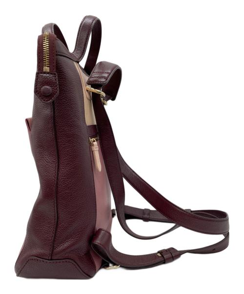 COLE HAAN（コールハーン）COLE HAAN (コールハーン) スモールコンバーチブルリュクスバックパック ボルドー×ピンクの古着・服飾アイテム