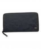 PORTERポーター）の古着「ラウンドファスナー財布」｜ブラック