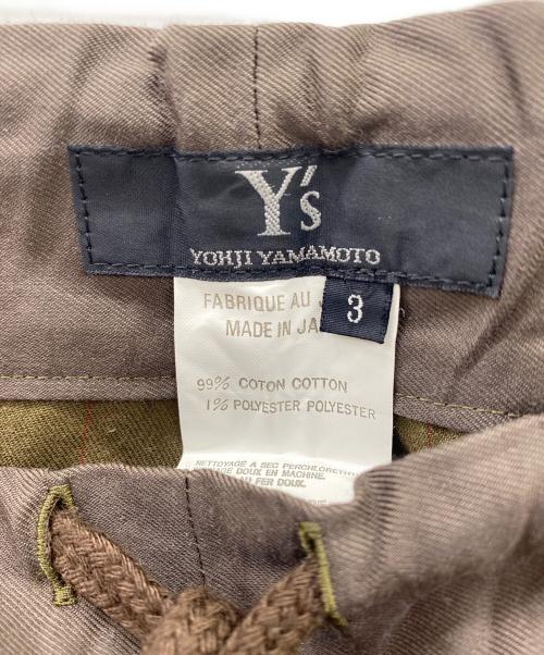Y's（ワイズ）Y's (ワイズ) ルーズパンツ オリーブ×ブラウン サイズ:3の古着・服飾アイテム