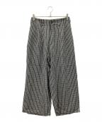 Y'sワイズ）の古着「タックパンツ」｜グレー×ホワイト