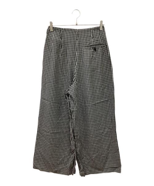 Y's（ワイズ）Y's (ワイズ) タックパンツ グレー×ホワイト サイズ:Mの古着・服飾アイテム