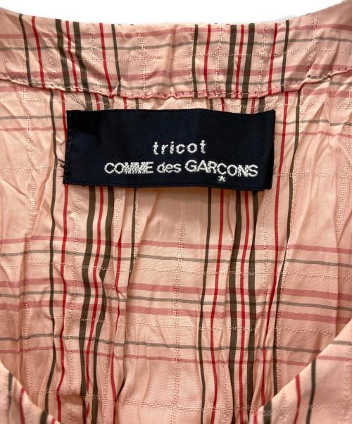 tricot COMME des GARCONS（トリココムデギャルソン）tricot COMME des GARCONS (トリココムデギャルソン) ノースリーブワンピース ピンク×ブラック サイズ:不明の古着・服飾アイテム