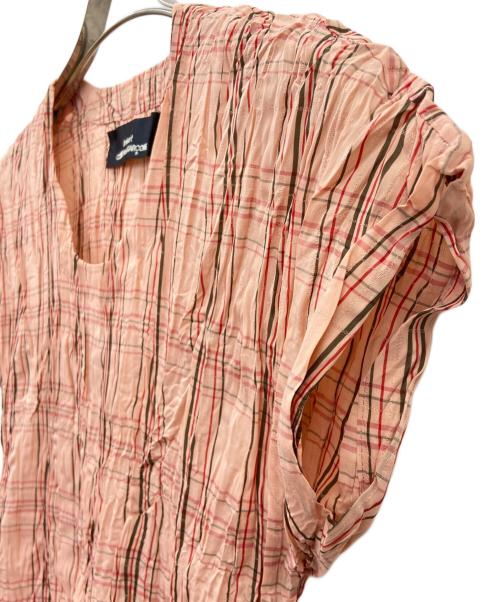 tricot COMME des GARCONS（トリココムデギャルソン）tricot COMME des GARCONS (トリココムデギャルソン) ノースリーブワンピース ピンク×ブラック サイズ:不明の古着・服飾アイテム