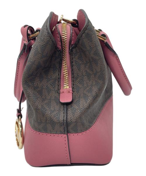 MICHAEL KORS（マイケル・コース）MICHAEL KORS (マイケルコース) 2WAYショルダーバッグ ブラウン×ピンクの古着・服飾アイテム