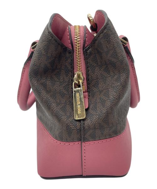 MICHAEL KORS（マイケル・コース）MICHAEL KORS (マイケルコース) 2WAYショルダーバッグ ブラウン×ピンクの古着・服飾アイテム