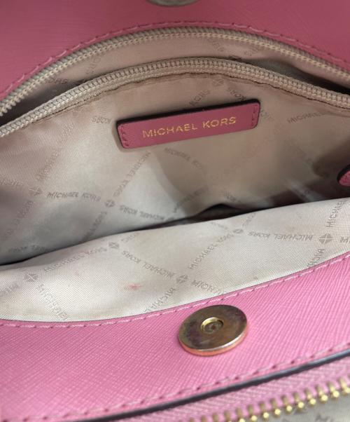 MICHAEL KORS（マイケル・コース）MICHAEL KORS (マイケルコース) 2WAYショルダーバッグ ブラウン×ピンクの古着・服飾アイテム